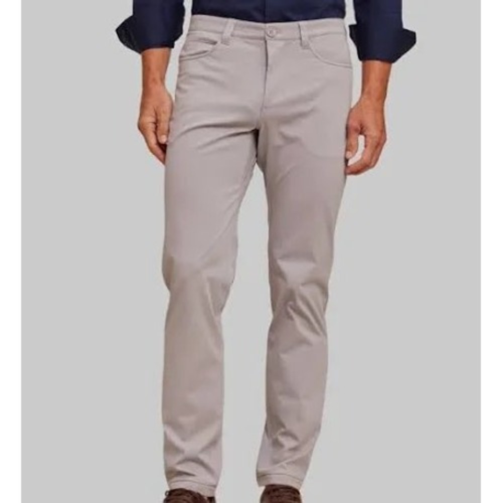 Rye 51 The Voyager TechKnit Silo Straight Fit Pants 36 Stone Beige Travel NEW